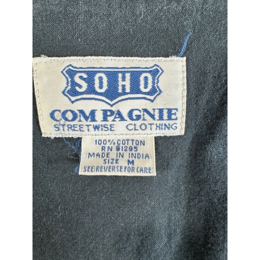 SOHO COMPAGNIE Black Multicolor Elephant Embroidered Vest Size M - Picture 2 of 8
